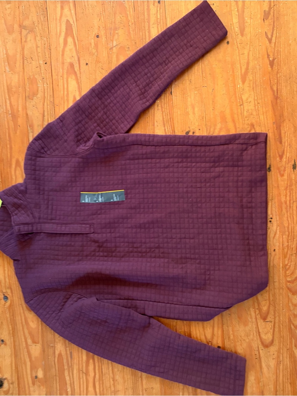 all in motion Quilted Deep Plum Half-Zip Pullover